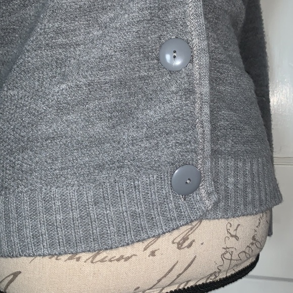 EXPRESS Textured Knit Cardigan Sweater - Gray - Picture 7 of 12